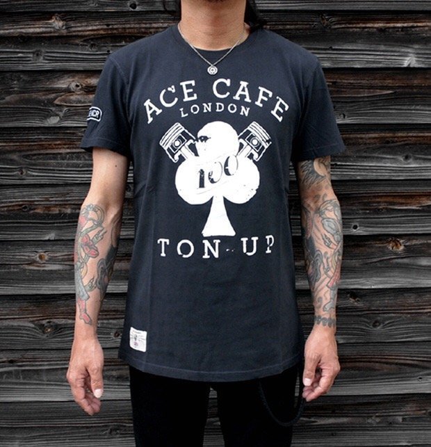 Cover Taiwan 官方直營 ACE CAFE 短袖 短Tee 美式 嬉皮 哈雷 重機 搖滾 紋身 黑色 (預購)