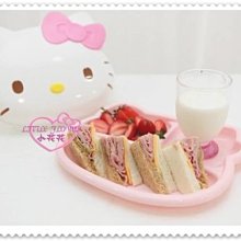 小花花日本精品♥Hello Kitty臉頭塑膠兒童小朋友 安全餐盤 餐具 分隔盤子 點心盤附蓋子56906806