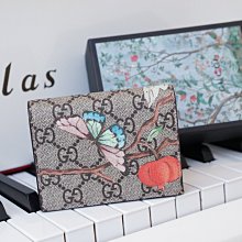 Gucci 410120 Blooms leather card holder 蝴蝶花卉 卡夾 現貨