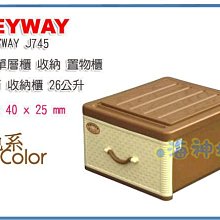 =海神坊=台灣製 KEYWAY J745 單層櫃 佐藤抽屜整理箱 收納箱 收納櫃 分類置物箱 26L 3入1100元免運