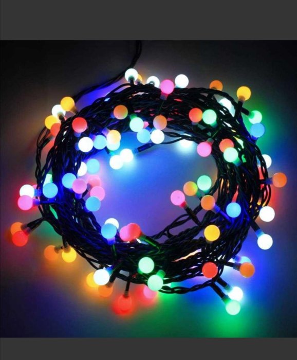 LED珍珠彩光聖誕燈10米2入組