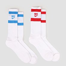 南 現貨 Nike Heritage Crew SK0205-902 2雙組 白藍色 白紅色 長襪 高筒襪子