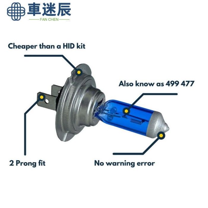 1 對汽車 H15 大燈燈泡氙氣 DRL HID 白色 6000K forAUDI forBMW 55 / 1車迷辰