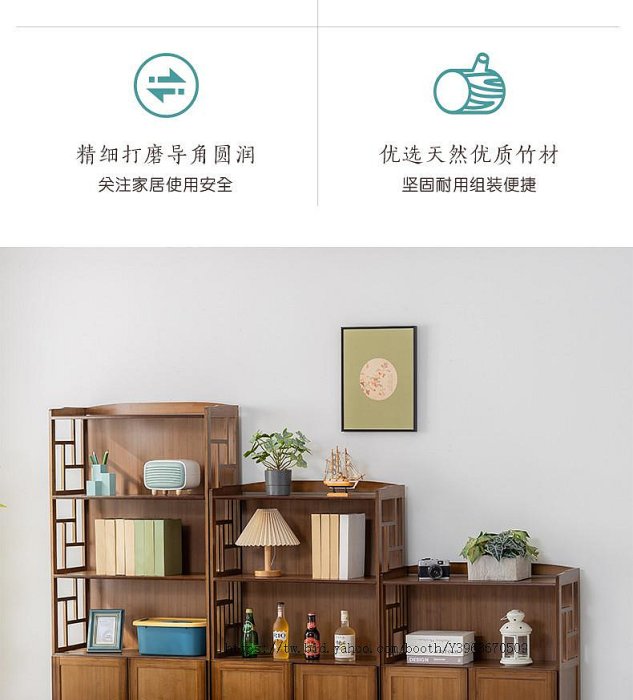 新款收納櫃書柜家用書架靠墻一體實木書本架現代簡約置物柜落地兒童多層柜子