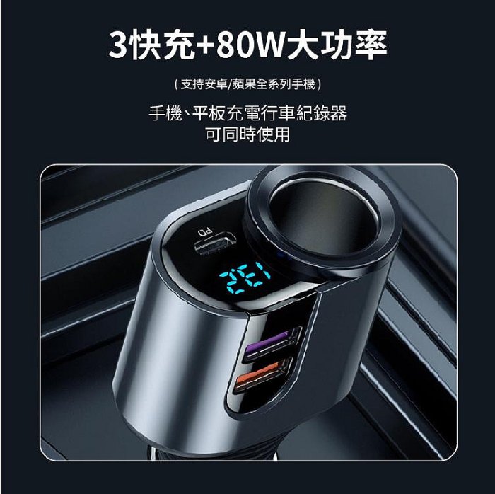 Songwin 127W萬向 車用 車充 車載 點菸器 充電器 充電頭 適 iPhone 15 14 13