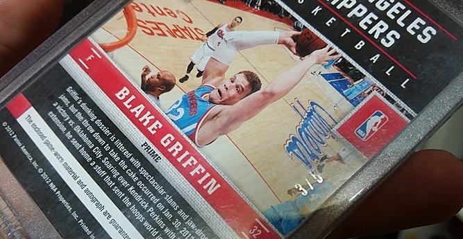 幹籃王Blake Griffin雙色PATCH簽名球衣卡(超限量5張)