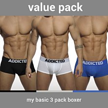 ADDICTED AD421P MY BASIC 3 PACK BOXER 四角內褲 超值三入組【G-Punch】