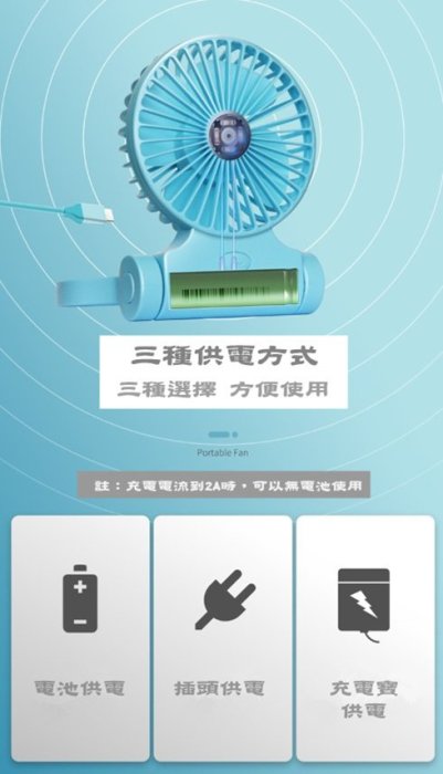 HADATA  頸掛式風扇 小風扇 三段式風 USB 桌扇 小電扇 手風扇 辦公桌扇 立扇