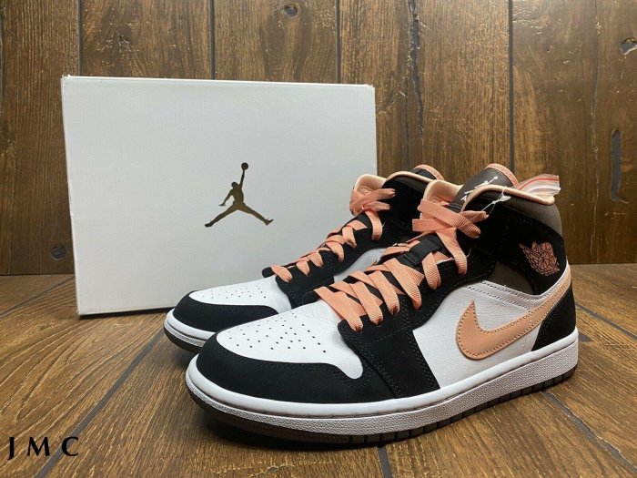 AIR JORDAN 1 MID MIXES PEACH MOCHA 黑杏粉 蜜桃摩卡 女款 DH0210-100