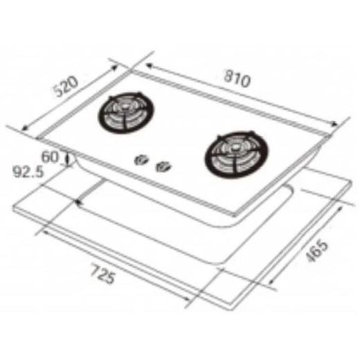 《日成》喜特麗二口大面板檯面爐 JT-GC209AL 黑玻面板.易潔系列