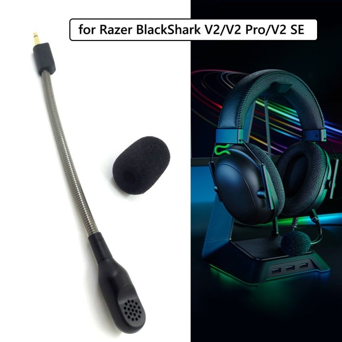 可插拔麥克風適用於 Razer BlackShark V2 / V2SE / V2 PRO 遊戲耳機 雷蛇旋風黑鯊V2電