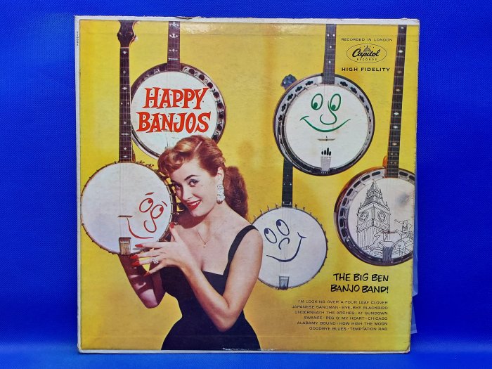 明威唱片---84 私藏厚片盤  The Big Bend Banjo(班卓琴樂團)  SWANEE  附解說 美版