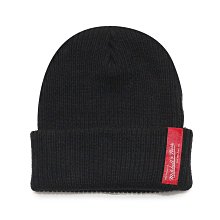 DIBO~M&N MITCHELL & NESS Box Logo Knit 素色 針織帽 毛帽 黑色