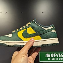 南🔥2024 4月 NIKE Dunk 低筒 籃球鞋 皮革 仿舊 復古 女款 綠黃 FD0350-133