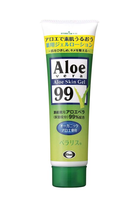 日本 Eisai Aloe vera 99 蘆薈凝膠 保濕清爽不黏膩 嘉齡蘆薈精華露 128g【全日空】