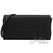 【茱麗葉精品】全新精品 BURBERRY 專櫃商品 8052837 HENLEY 烙印LOGO牛皮多卡斜背包.黑 現貨