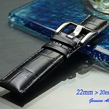 【時間探索】Time Discovery 進口純正鱷魚皮 Montblanc 萬寶龍代用錶帶 ( 22mm)