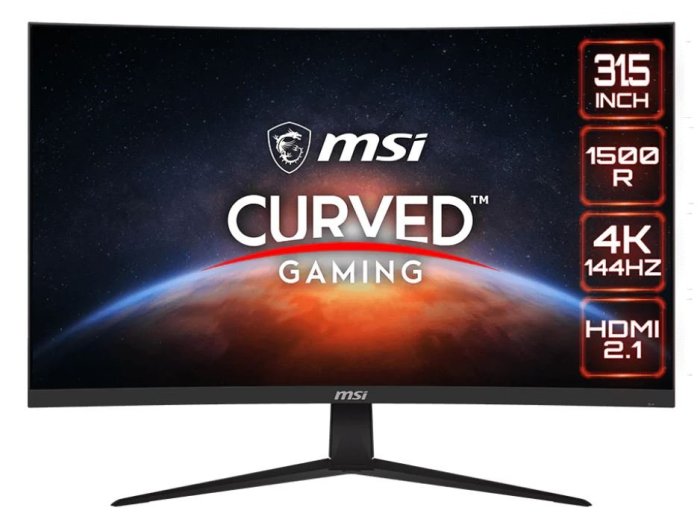 【宅天下】MSI 微星 Optix G321CU 32型 144Hz 4K曲面電競螢幕顯示器