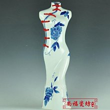 INPHIC-青花瓷手工繪畫 歐式古典 創意擺飾 博古架旗袍 擺飾花瓶