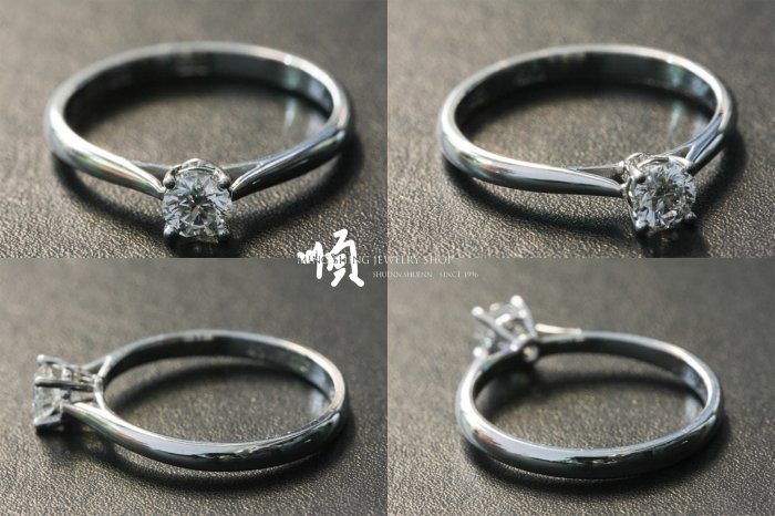 順順飾品--鑽石戒指--18K金天然鑽石戒指┃主鑽0.31ct.D.VVS1.H&A.戒圍12號