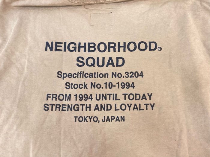 19ss Neighborhood MIL-SQD / C-CREW.SS Tee厚短上衣春夏卡其米色現貨