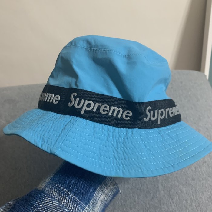 S/M] Supreme Taped Seam Crusher 3M反光LOGO 18SS 漁夫帽水藍色防水