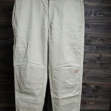 CA 美國工裝品牌 DICKIES 卡其黃 合身窄管 彈性休閒長褲 34腰 一元起標無底價Q140