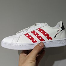 南🔥2022 8月 ADIDAS GRAND COURT 迪士尼 米妮 女款 白 蝴蝶結 休閒 平底 GW6247