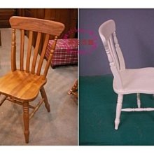 美生活舘-- 柚木全實木家具---英式鄉村風格--柚木餐桌椅--另可訂製白色--餐椅