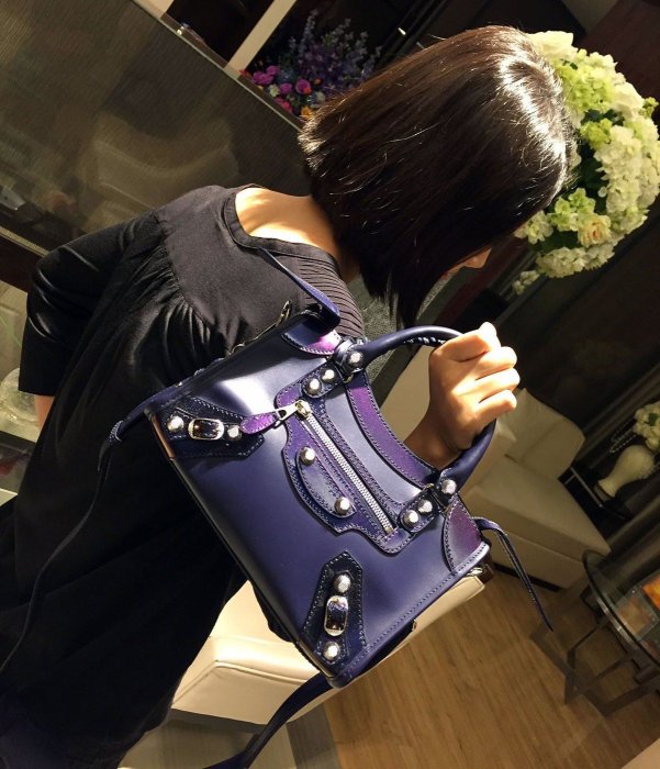 巴黎世家 Balenciaga 309544 Giant Mini City 迷你機車包 深藍 現貨