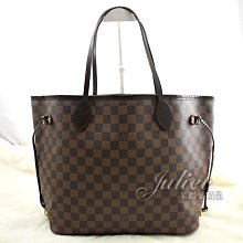 【茱麗葉精品】二手精品【9成新】LV N51105 Neverfull 棋盤格紋縮口購物包#943 現貨