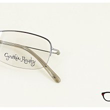 【My Eyes 瞳言瞳語】Cynthia Rowley辛西亞品牌 金/淺藍半框金屬眼鏡 小框型 純鈦材質 (CR74)