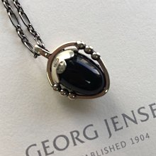 【小麥的店】GEORG JENSEN 喬治傑生1988年年度項鍊復刻版-黑瑪瑙