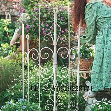 庭院柵欄Monet Garden復古鐵藝弧形柵欄鐵質爬藤植物攀爬架花支架庭院圍欄圍欄