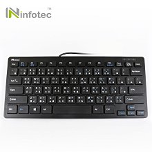 小白的生活工場*【infotec 】KB101 USB有線薄型迷你鍵盤(78鍵)