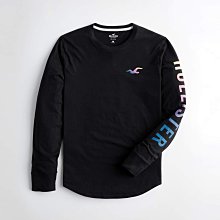 【HOLLISTER Co.】【零碼XXS】HC男款長袖T恤彩小鷗背大鷗黑 F03201008-08