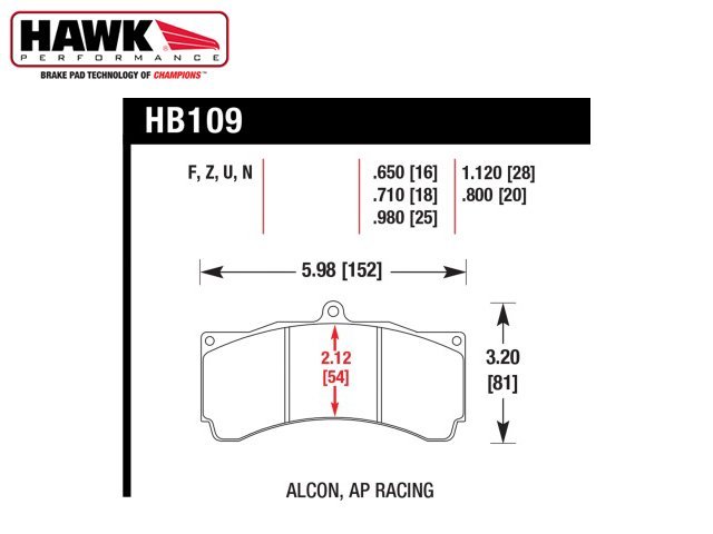 【Power Parts】HAWK HPS 5.0 來令片 HB109B.800 AP Racing CP9660