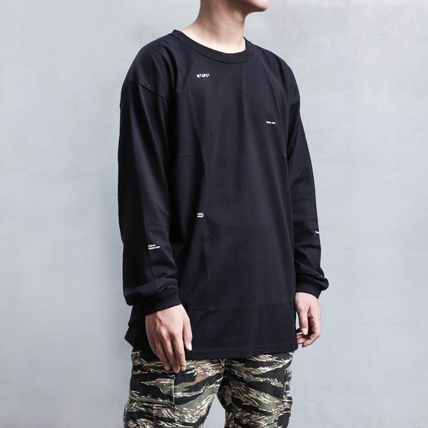 【QUEST】WTAPS 2018 AW CONTENTS LS TEE 素面 文字 薄長T 長袖 黑色LONGLIVE