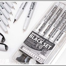 『ART小舖』日本DELETER【NEOPIKO-Line-3】A規格+B規格/ 黑色代針筆10支組 盒裝
