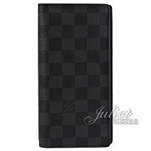 【茱麗葉精品】全新商品 Louis Vuitton LV N62665 Brazza 黑棋盤格紋雙折零錢長夾.黑 現貨