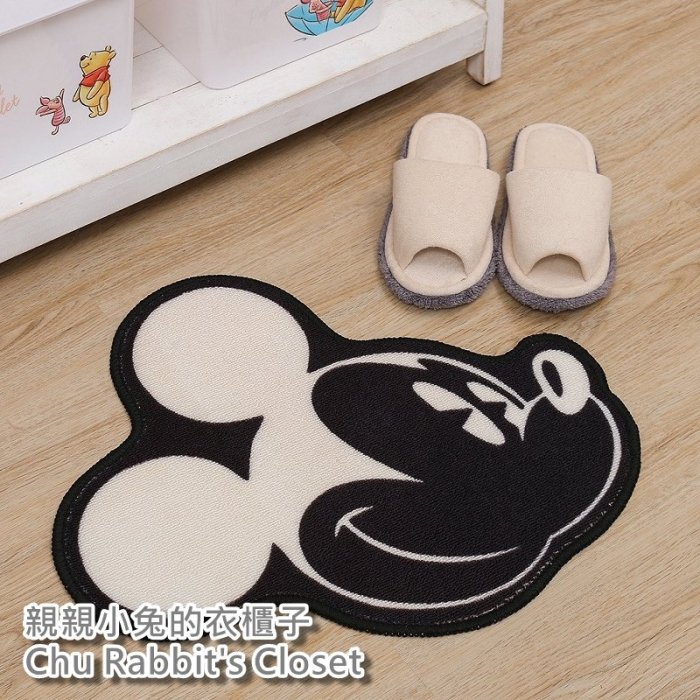 Chu Rabbit’s Closet 日本大創 DAISO 迪士尼 米老鼠 米奇 大頭款 防滑腳踏墊/地毯/地墊