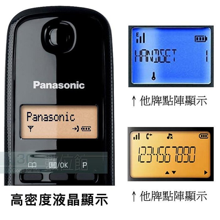 【6小時出貨】Panasonic DECT 全新高頻數位3手機無線電話 KX-TG1612+1 / KX-TG1613