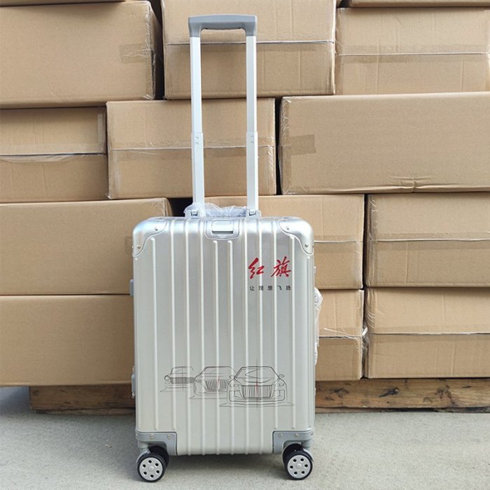 特賣- 20寸鋁鎂合金行李箱 萬向輪 高檔拉桿箱批發印圖案旅行箱