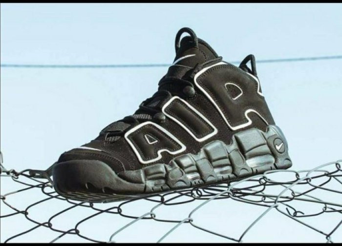 ANiMa™ 台灣公司貨 Nike Air More Uptempo 大AIR 皮朋 籃球鞋 us12 黑白 414962-002 gd
