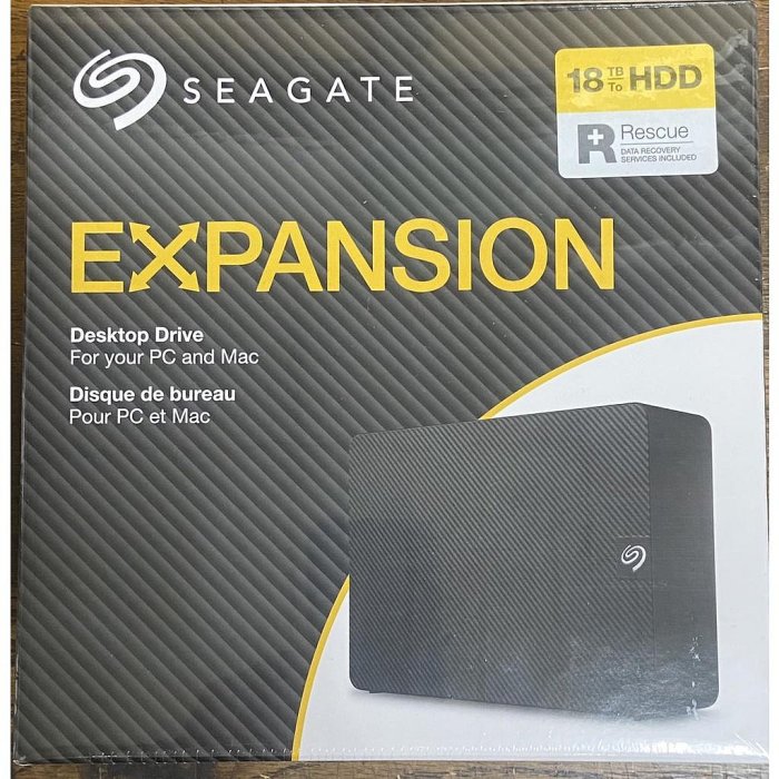 新莊內湖 Seagate Expansion 18TB 3.5吋 外接硬碟(STKP18000400)自取價9600元