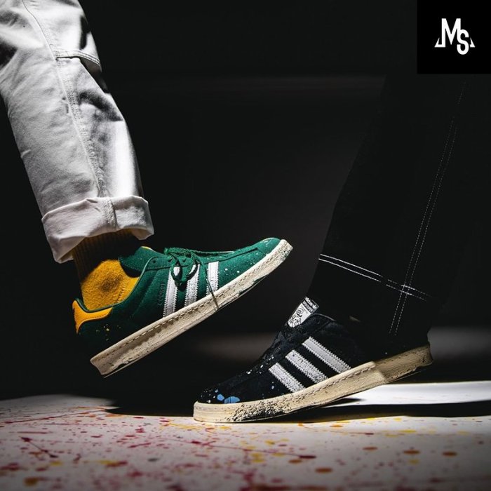 ❤全臺最低價&LF奢品匯❤愛迪達atmos x Adidas Campus 80s黑綠色復古休閑板鞋GY7005/06