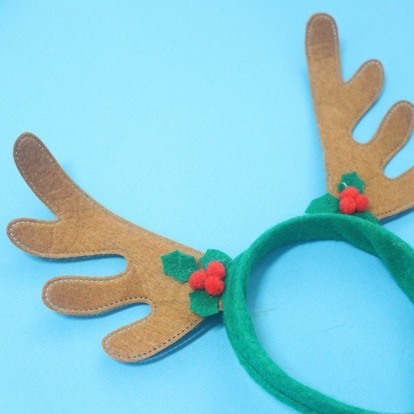 小咖啡聖誕鹿角 聖誕飾品髮箍(咖啡色.絨布面)/一個入(促40)聖誕鹿角髮夾頭飾 麋鹿角 聖誕頭圈~5413