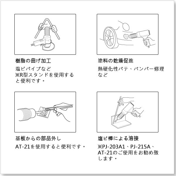 工具屋】*含稅* 石崎電機SURE 熱風機PJ-203A1 110V 熱風槍加熱熔接器收縮膜溶接日本製| 奇摩拍賣