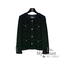 My Closet 二手名牌  chanel a little black Jacket 鑲邊 四口袋 雙C釦 軟呢外套