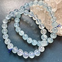 小極品-水天藍~海藍寶 海水藍寶8-8.4mm+（單圈）手珠手鍊DIY串珠隔珠•點點水晶•